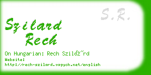 szilard rech business card